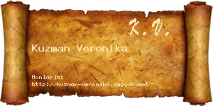 Kuzman Veronika névjegykártya